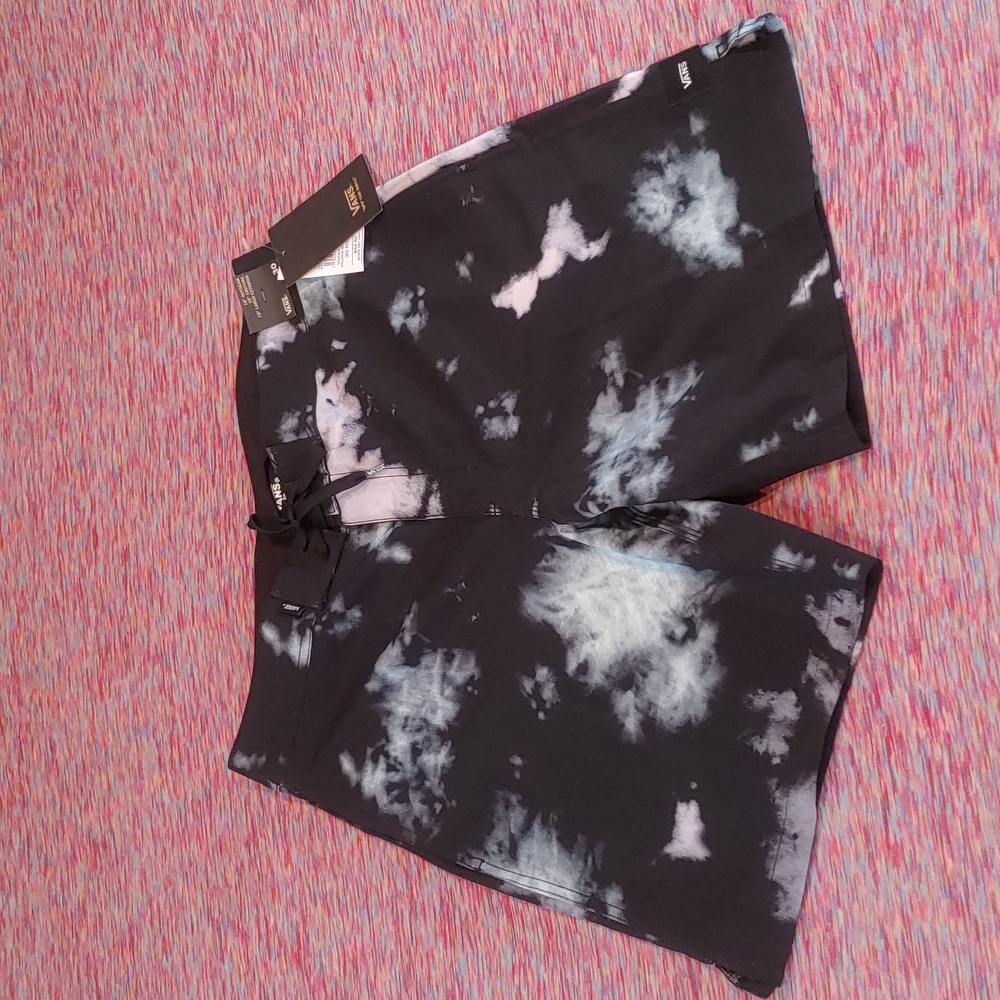 VANS Men's Black Tye Dye Board Shorts - NWT - Super Dope Shorts